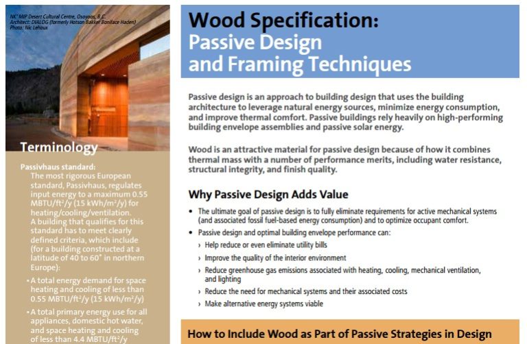 Wood Specification Green Building Rating System Guides Pacific Truss